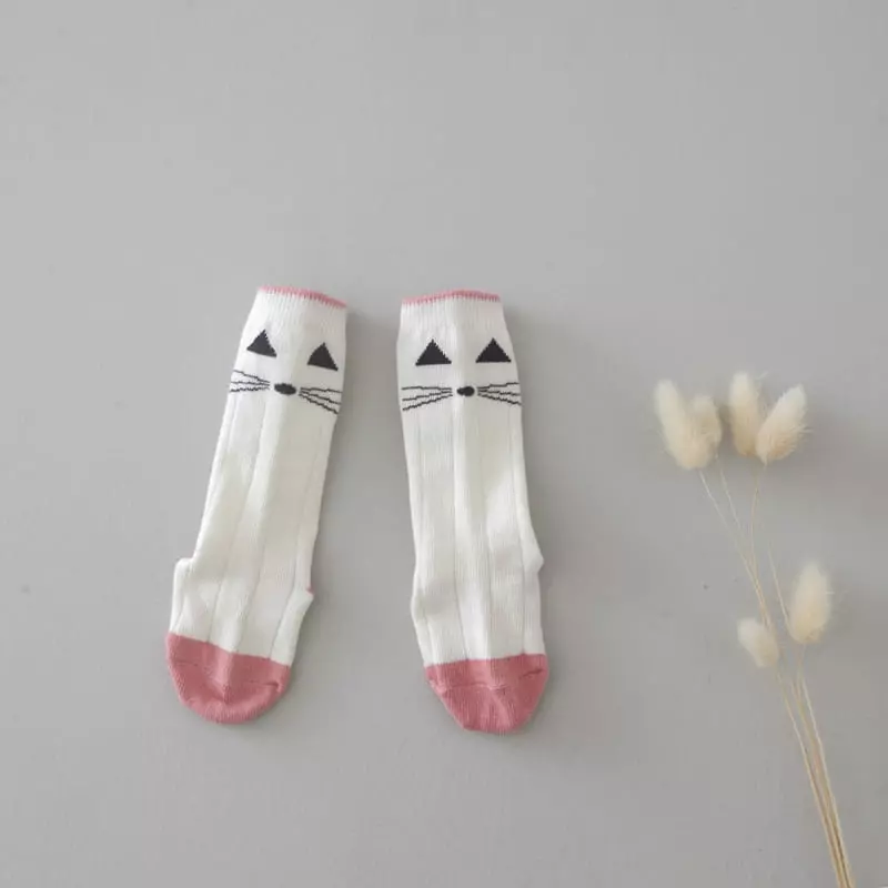 Lemonade - Korean Baby Fashion - #babyootd - Kitty Socks [set of 2] - 3