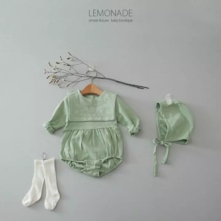 Lemonade - Korean Baby Fashion - #onlinebabyboutique - Classic Embroidery Bodysuit