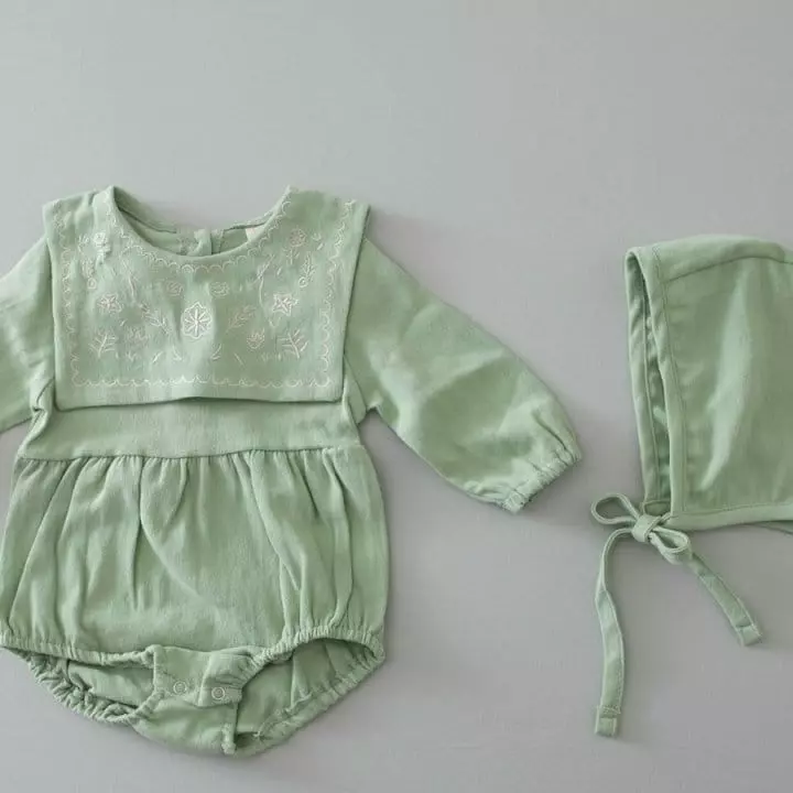 Lemonade - Korean Baby Fashion - #onlinebabyshop - Classic Embroidery Bodysuit - 2
