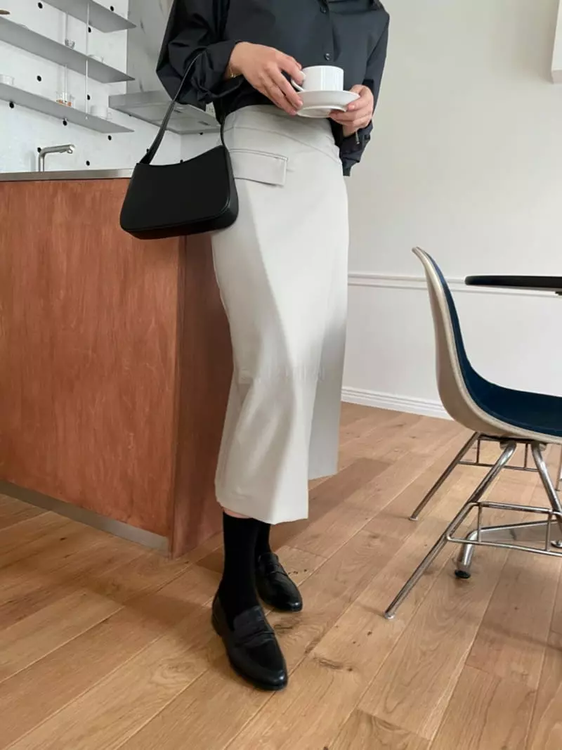 Likewater - Korean Women Fashion - #momslook - If Long Skirt - 2