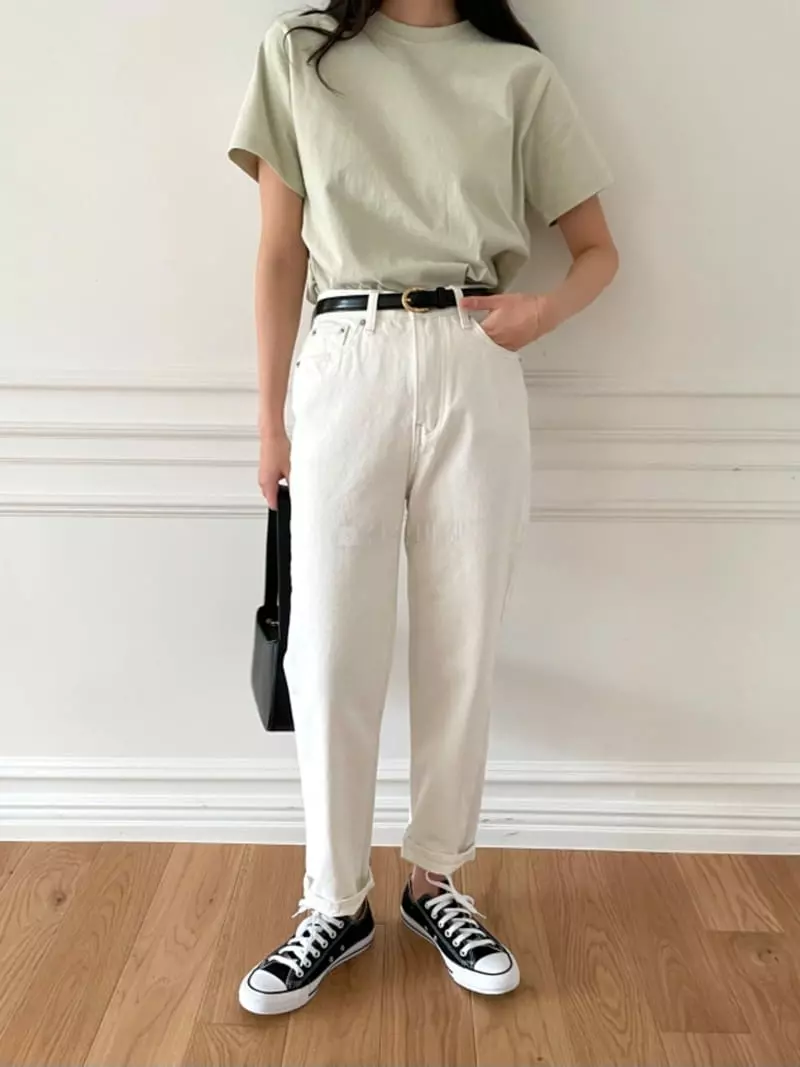 Likewater - Korean Women Fashion - #momslook - Cream Jeans