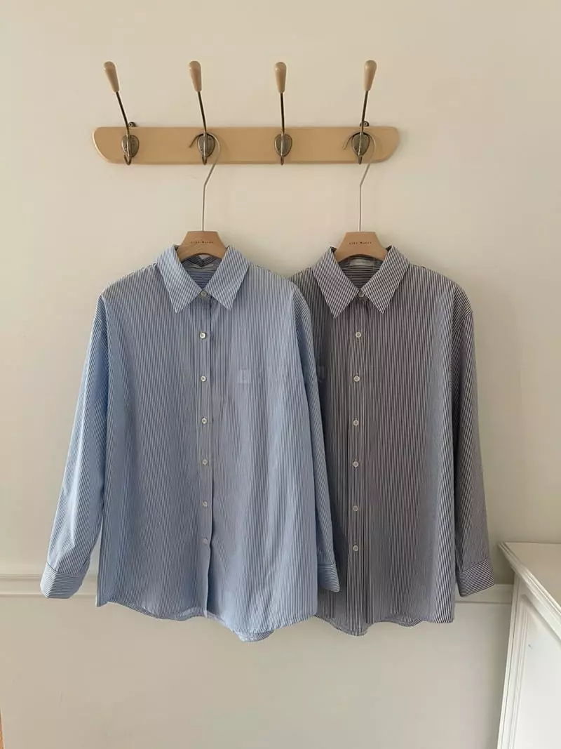 Likewater - Korean Women Fashion - #restrostyle - Stripe Shirt - 3