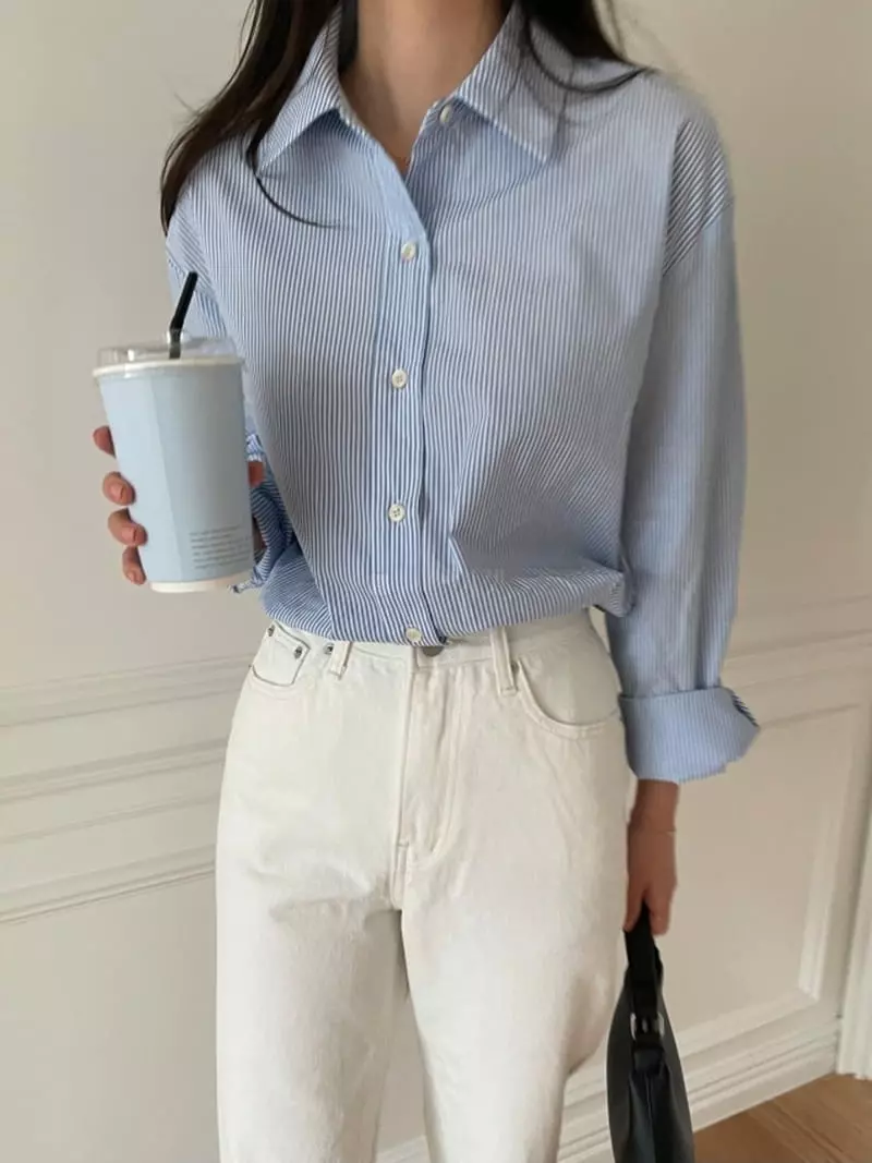 Likewater - Korean Women Fashion - #vintagekidsstyle - Stripe Shirt