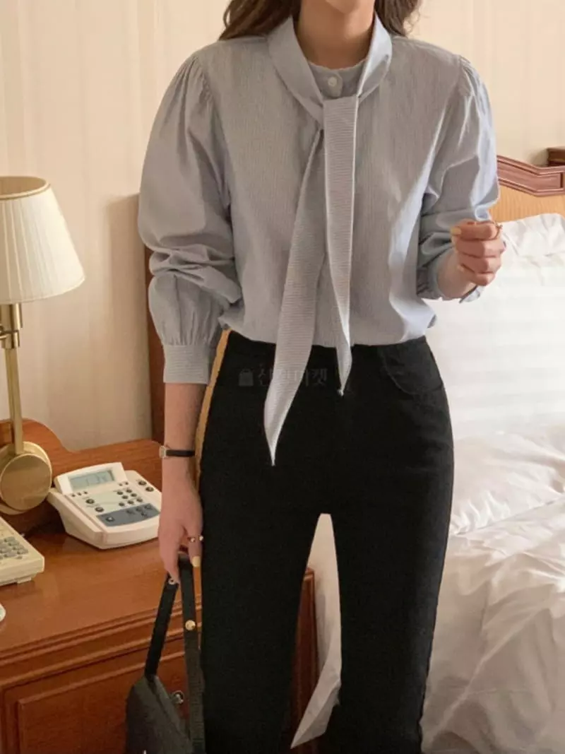 Likewater - Korean Women Fashion - #womensfashion - Tie Blouse