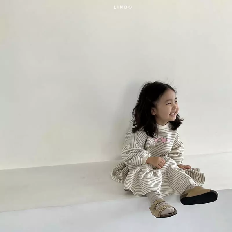 Lindo - Korean Children Fashion - #Kfashion4kids - Heart Heart One-piece - 7
