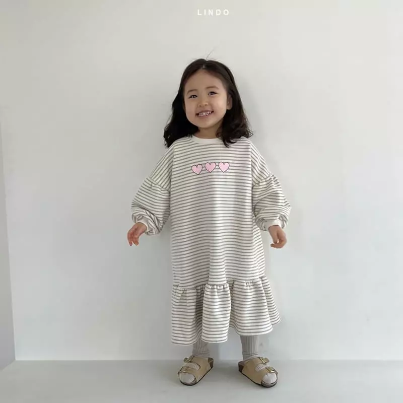Lindo - Korean Children Fashion - #childofig - Heart Heart One-piece - 12