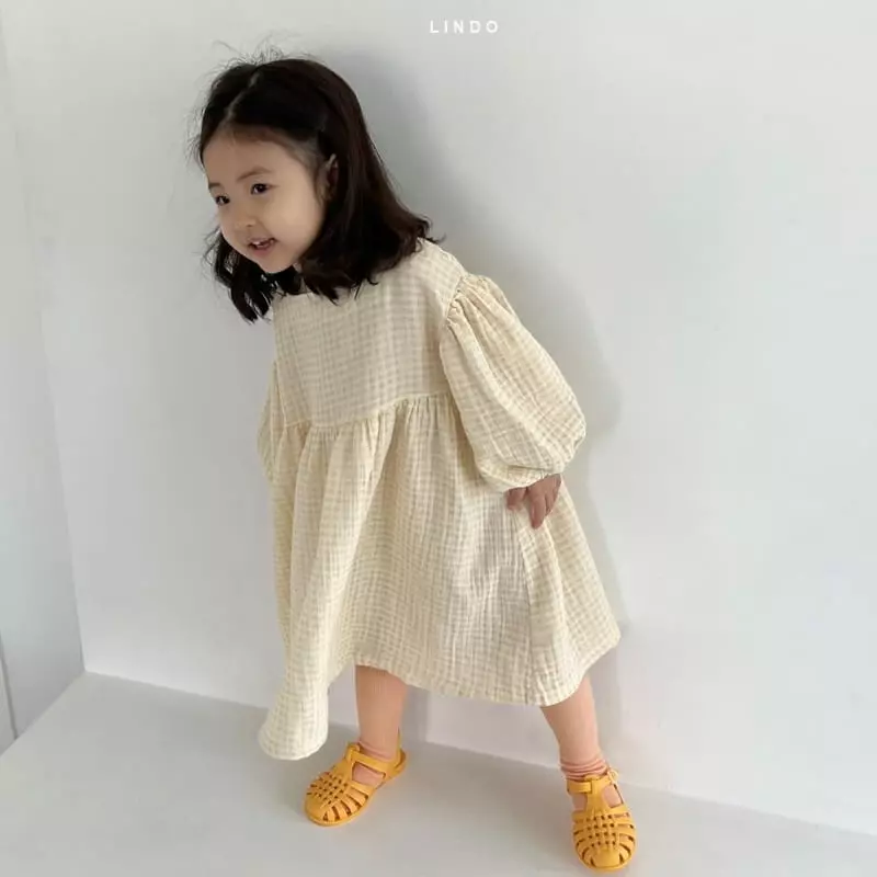 Lindo - Korean Children Fashion - #childofig - Loden Check One-piece - 9