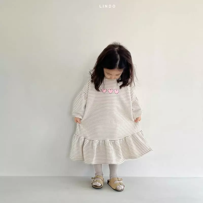 Lindo - Korean Children Fashion - #kidzfashiontrend - Heart Heart One-piece - 6