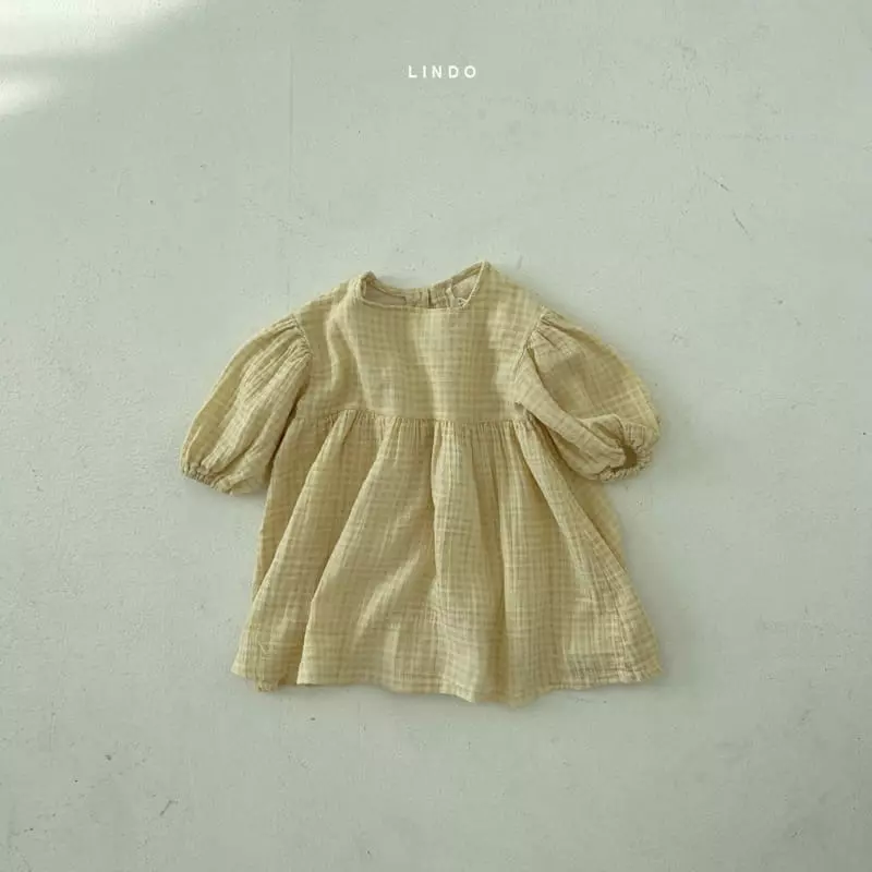 Lindo - Korean Children Fashion - #kidzfashiontrend - Loden Check One-piece - 2