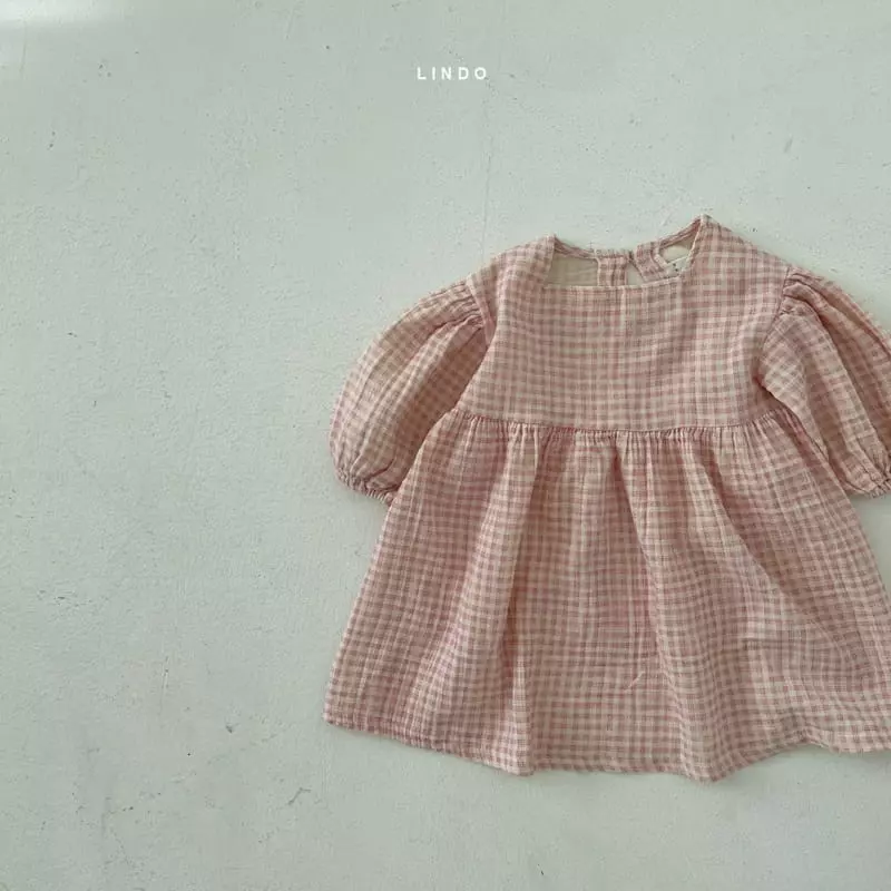 Lindo - Korean Children Fashion - #Kfashion4kids - Loden Check One-piece - 4