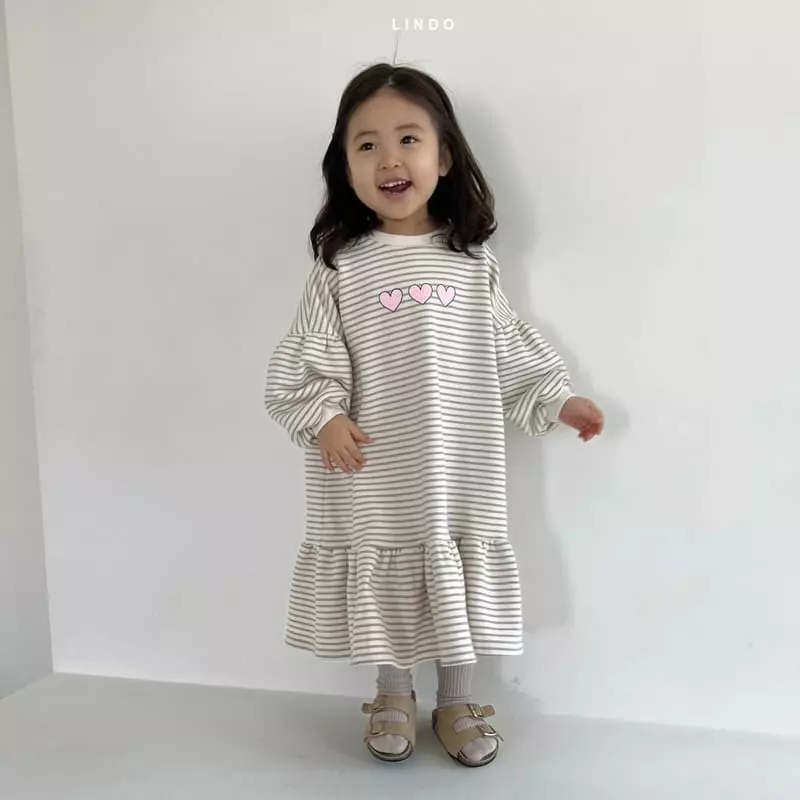Lindo - Korean Children Fashion - #magicofchildhood - Heart Heart One-piece - 9