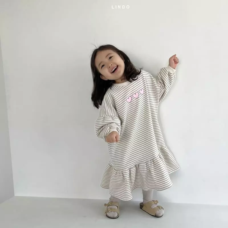 Lindo - Korean Children Fashion - #minifashionista - Heart Heart One-piece - 10