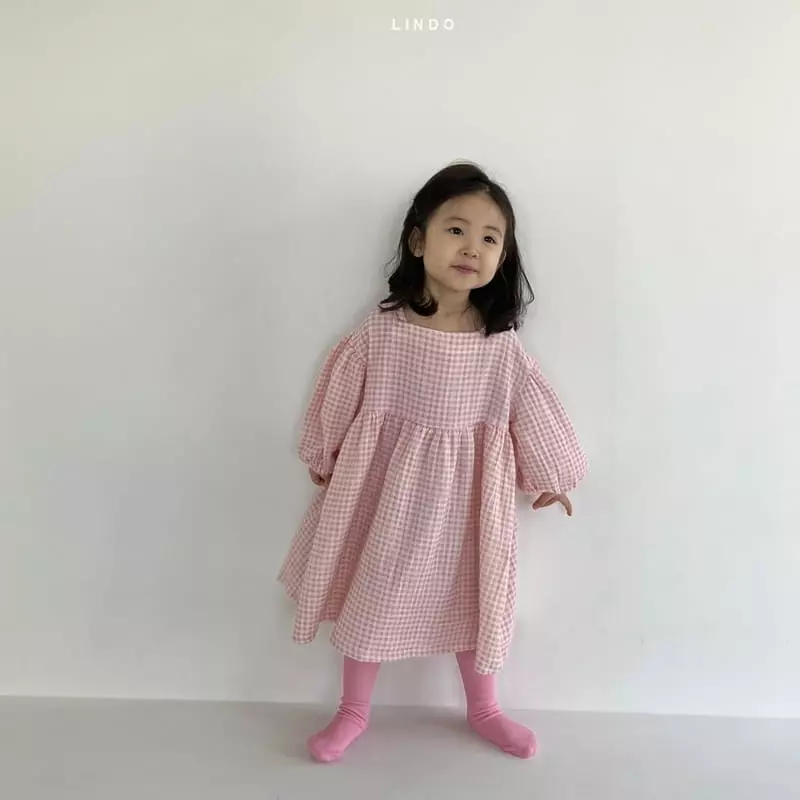 Lindo - Korean Children Fashion - #minifashionista - Loden Check One-piece - 6