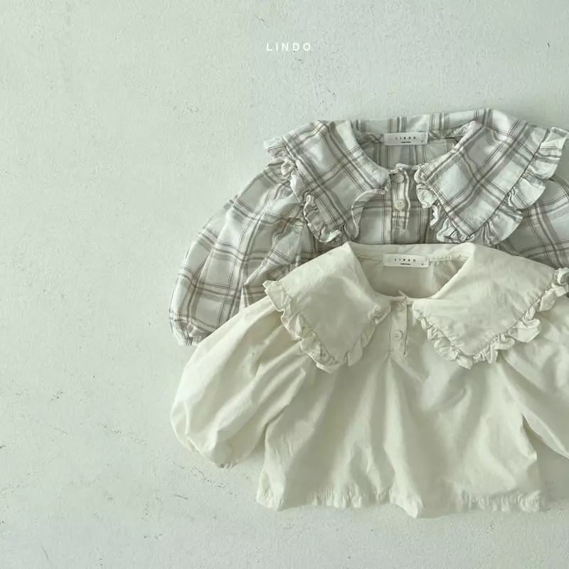 Lindo - Korean Children Fashion - #minifashionista - Frill Collar Blouse - 4