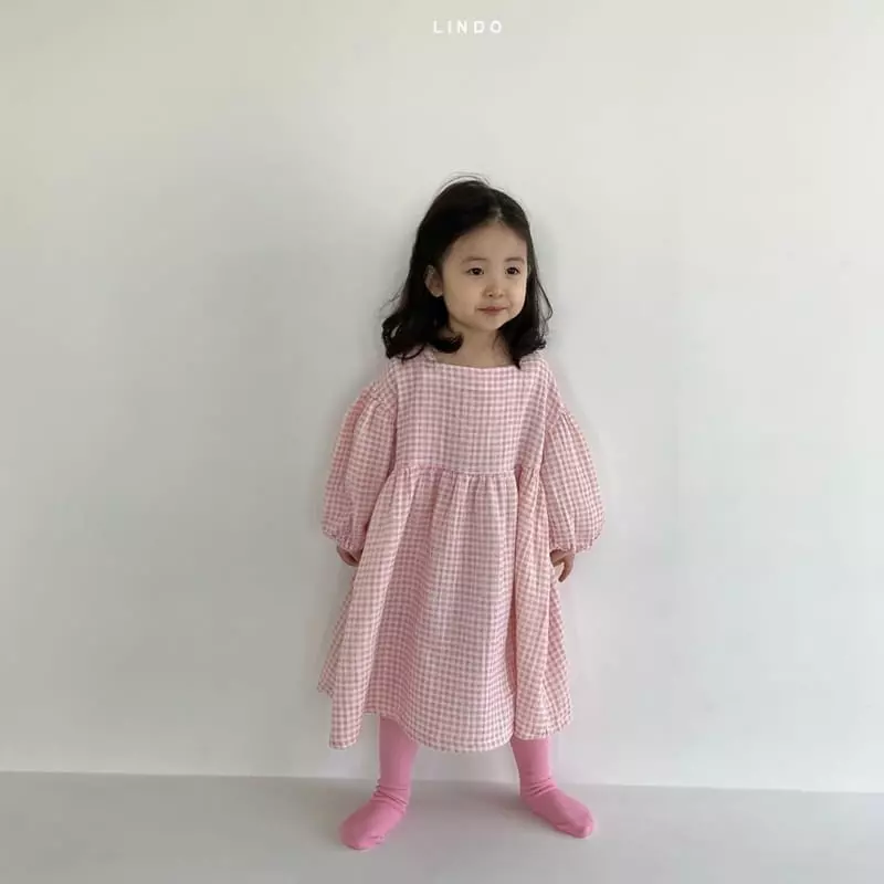 Lindo - Korean Children Fashion - #prettylittlegirls - Loden Check One-piece - 7