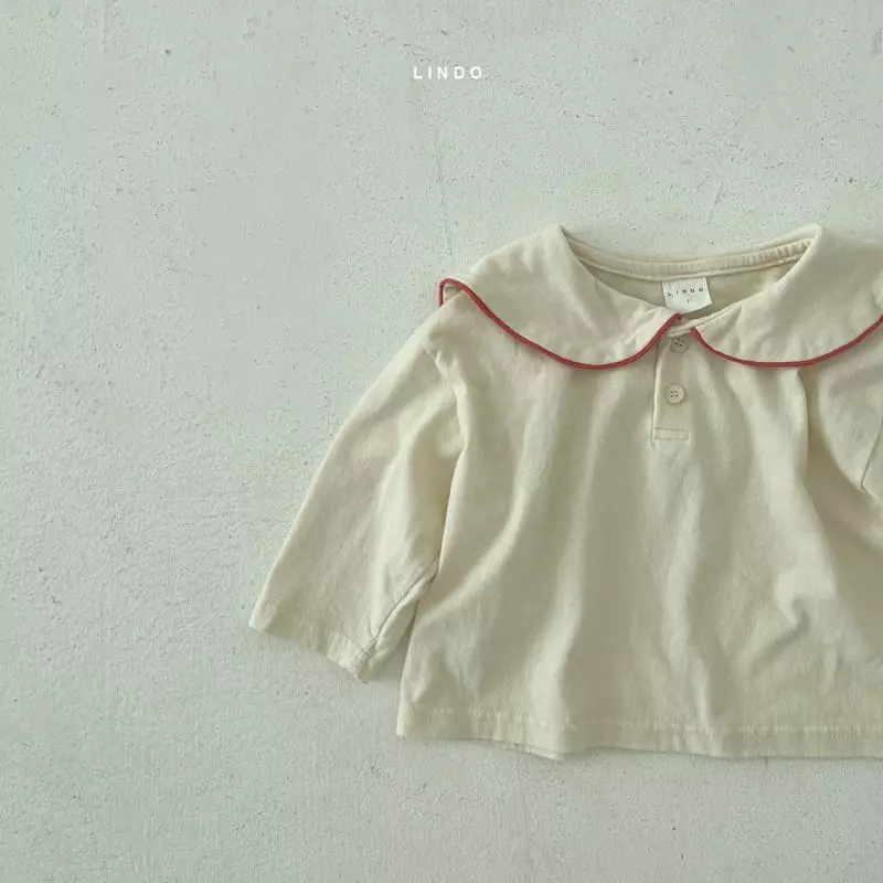 Lindo - Korean Children Fashion - #toddlerclothing - Yoi Collar Tee - 4