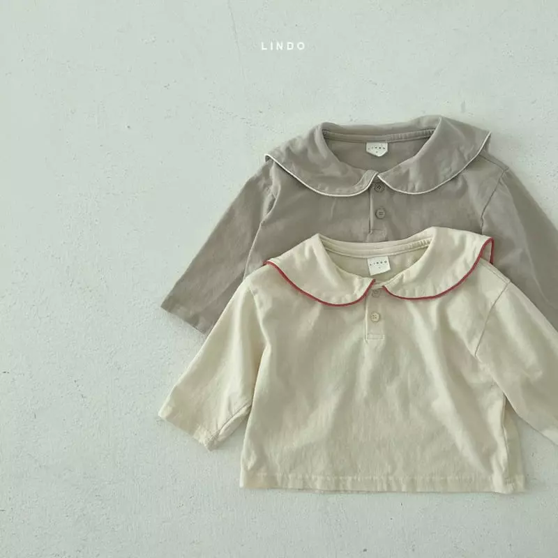 Lindo - Korean Children Fashion - #toddlerclothing - Yoi Collar Tee - 3