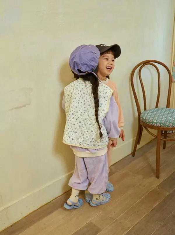 Little Colli - Korean Children Fashion - #childrensboutique - Blue Flower Vest - 6