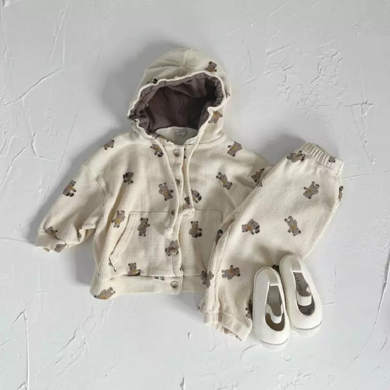 Lovin - Korean Children Fashion - #discoveringself - Waffle Jogger Pants - 3