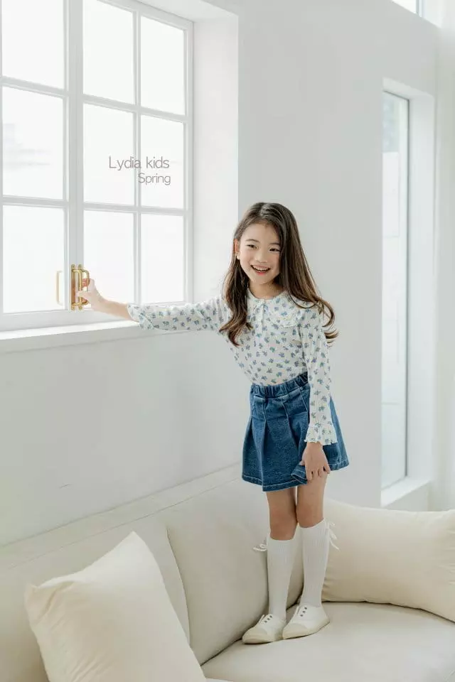 Lydia - Korean Children Fashion - #childofig - Jasmine Collar Tee - 3