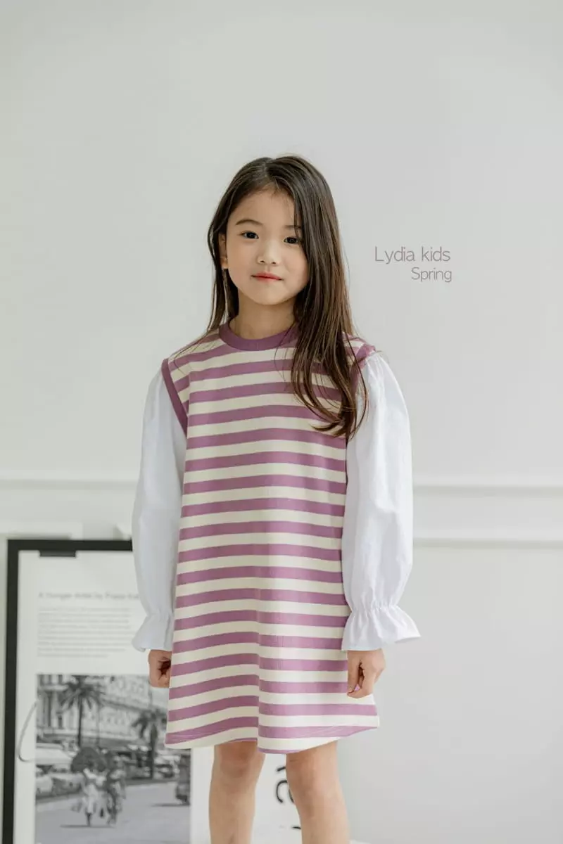 Lydia - Korean Children Fashion - #prettylittlegirls - Stripes One-piece - 4
