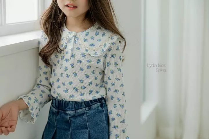 Lydia - Korean Children Fashion - #childofig - Jasmine Collar Tee - 4