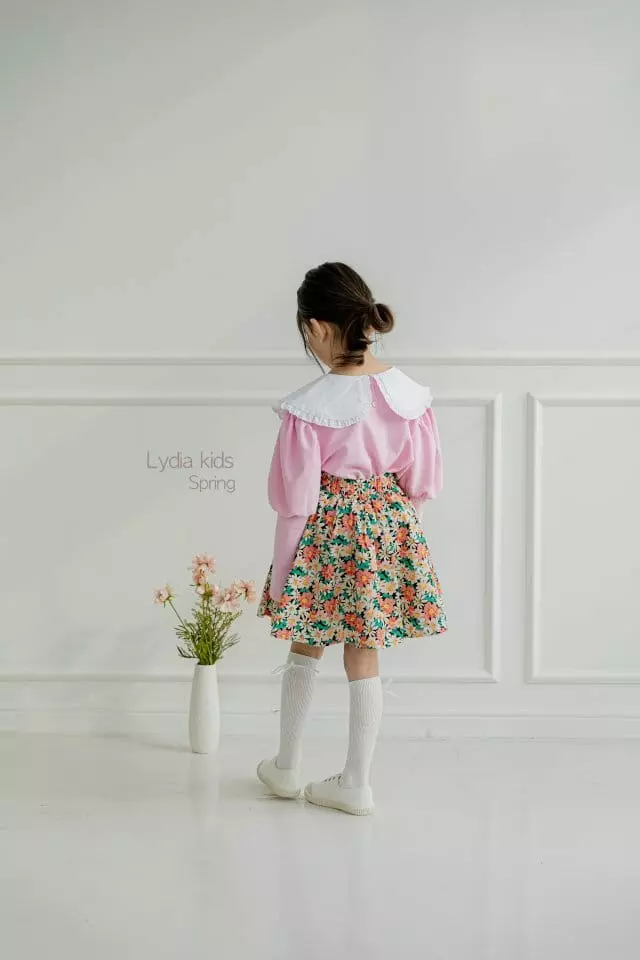 Lydia - Korean Children Fashion - #designkidswear - Colalr Puff Tee - 6
