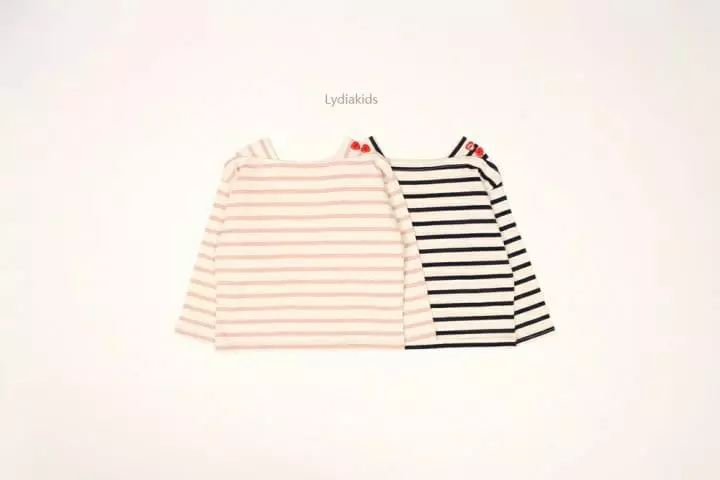 Lydia - Korean Children Fashion - #fashionkids - Heart Button Tee - 11