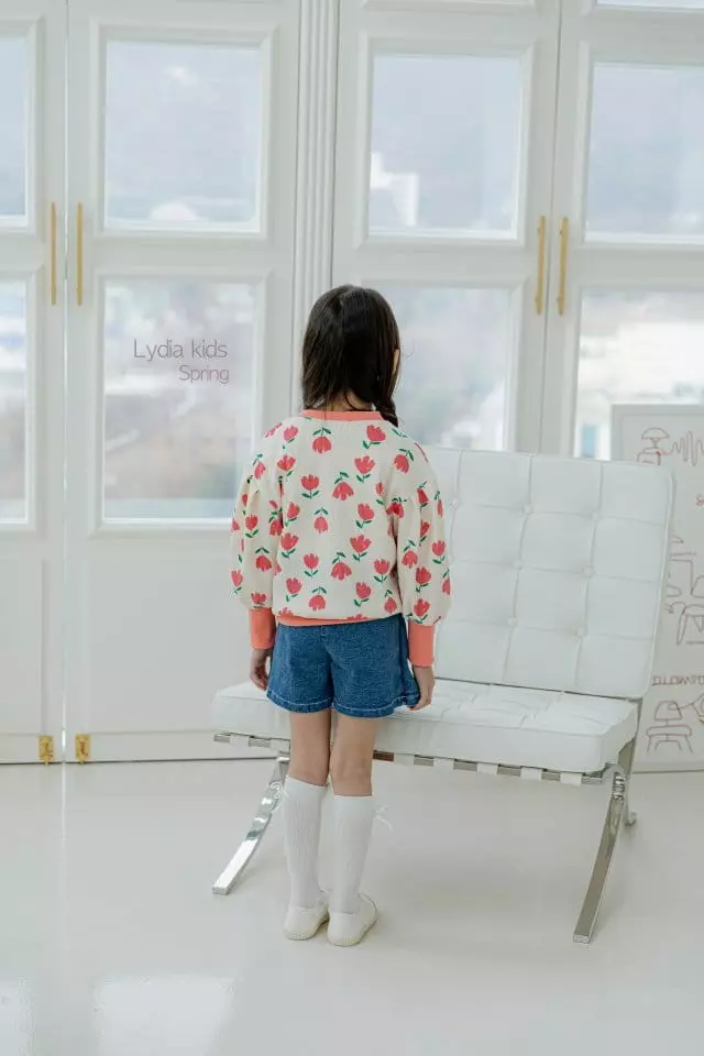 Lydia - Korean Children Fashion - #kidsshorts - Denim Wrinkle Skirt Pants - 2