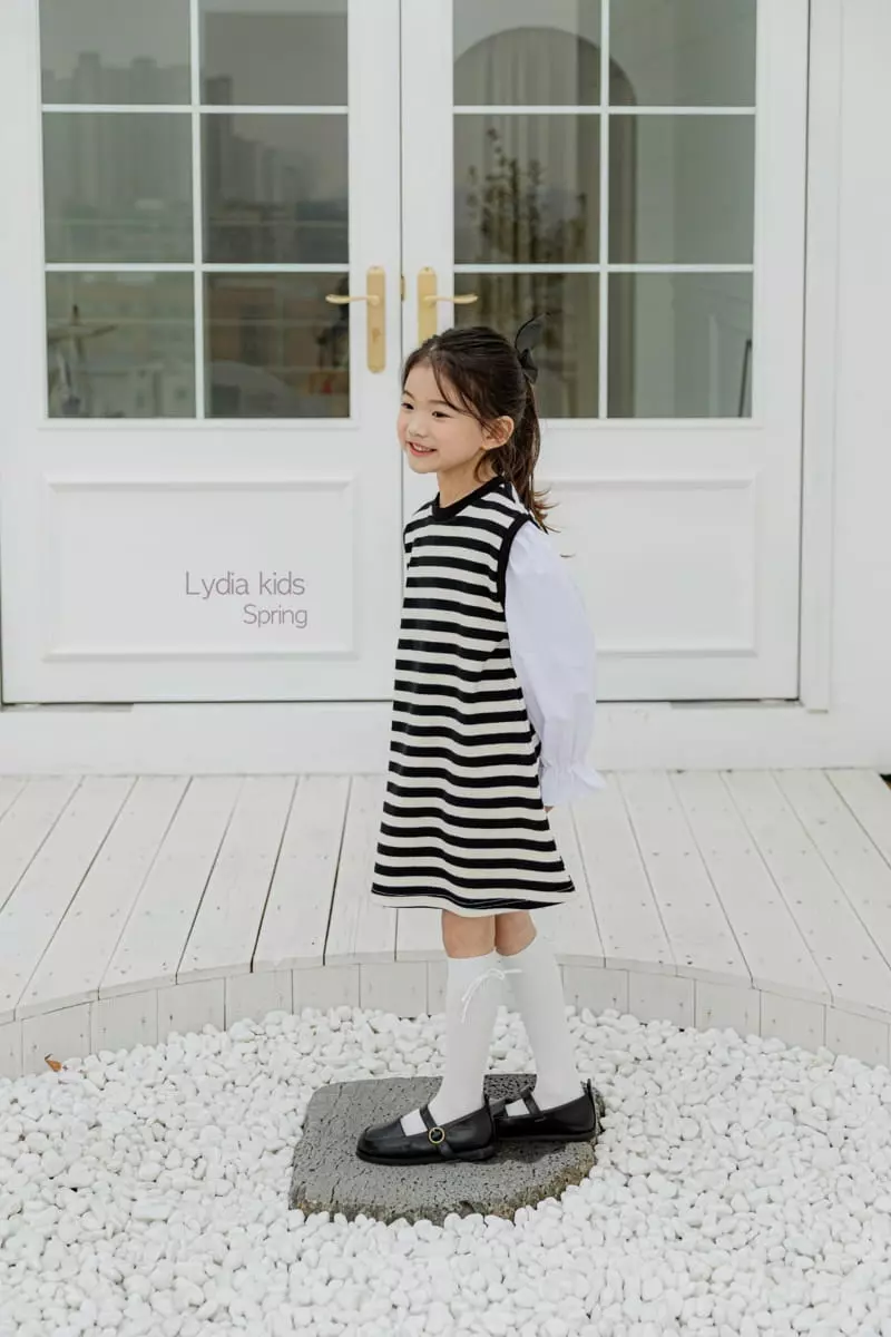 Lydia - Korean Children Fashion - #kidsshorts - Stripes One-piece - 10