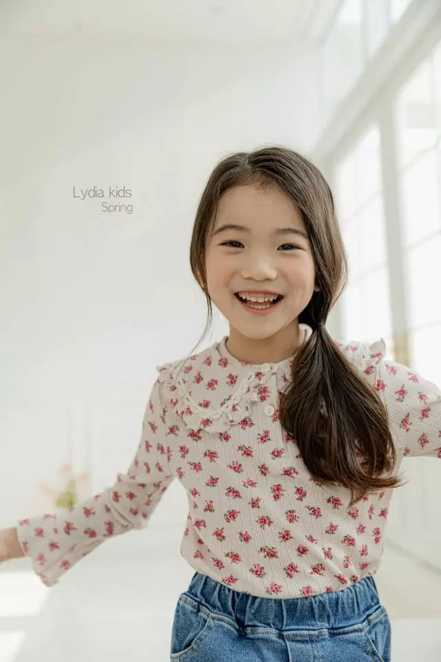 Lydia - Korean Children Fashion - #kidsstore - Jasmine Collar Tee - 9