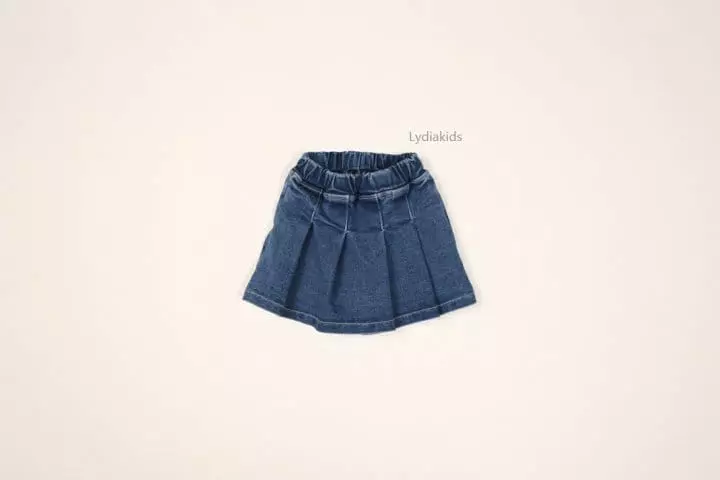 Lydia - Korean Children Fashion - #magicofchildhood - Denim Wrinkle Skirt Pants - 7