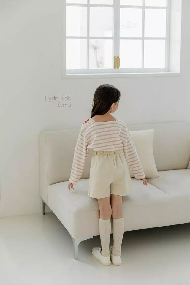 Lydia - Korean Children Fashion - #minifashionista - Heart Button Tee - 2