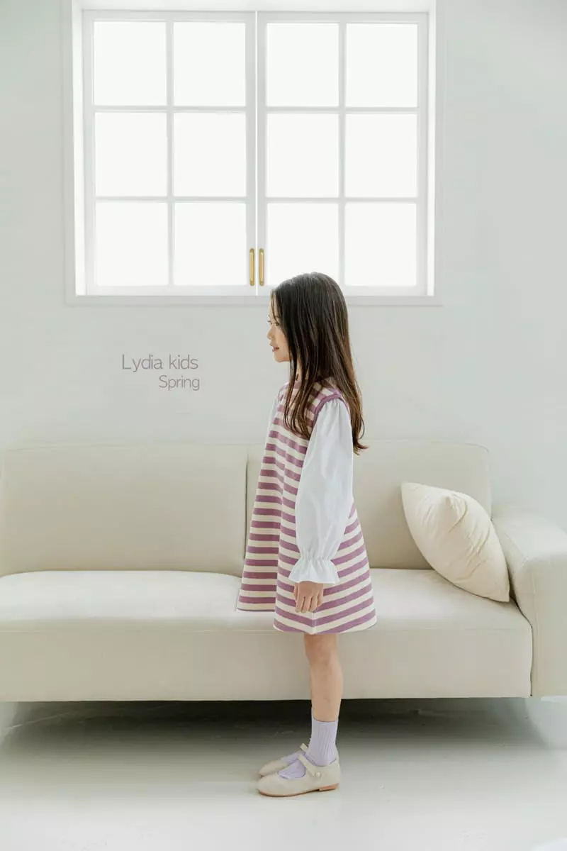 Lydia - Korean Children Fashion - #prettylittlegirls - Stripes One-piece - 3