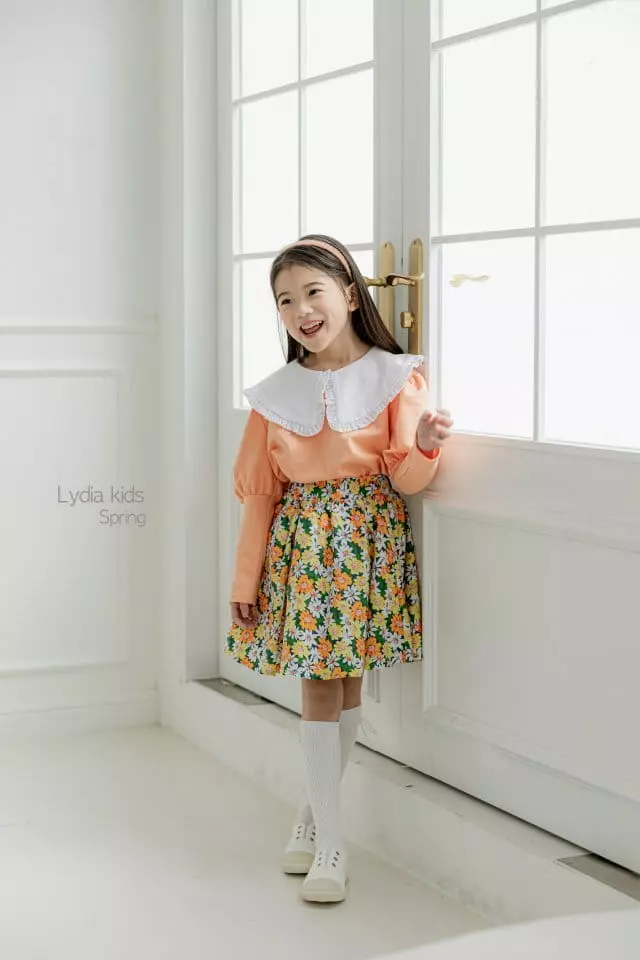 Lydia - Korean Children Fashion - #stylishchildhood - Colalr Puff Tee - 3