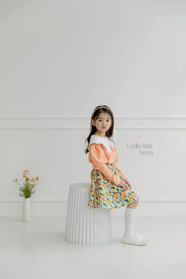 Lydia - Korean Children Fashion - #toddlerclothing - Colalr Puff Tee - 2