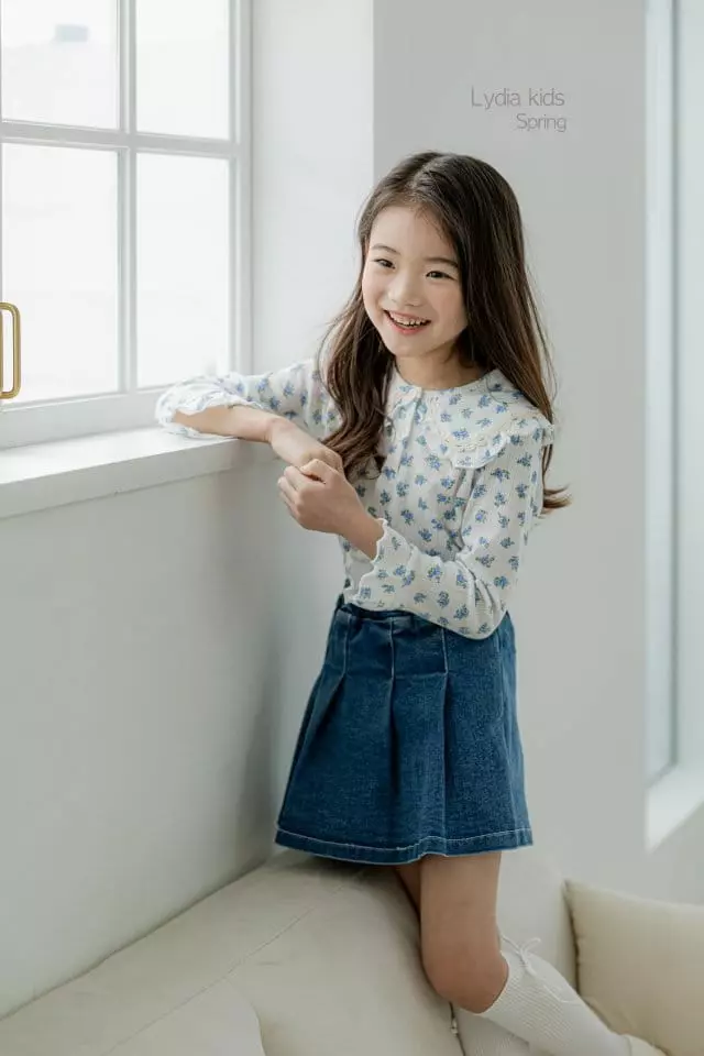 Lydia - Korean Children Fashion - #toddlerclothing - Jasmine Collar Tee
