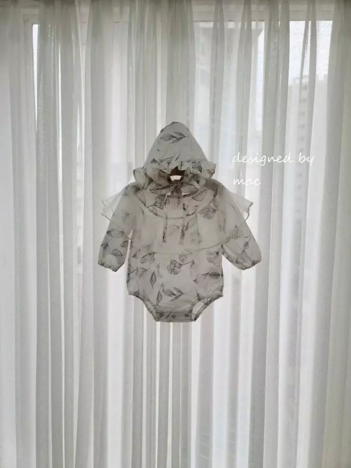 Mac - Korean Baby Fashion - #babyboutique - Ruffle One-piece Bodysuit with Bonnet