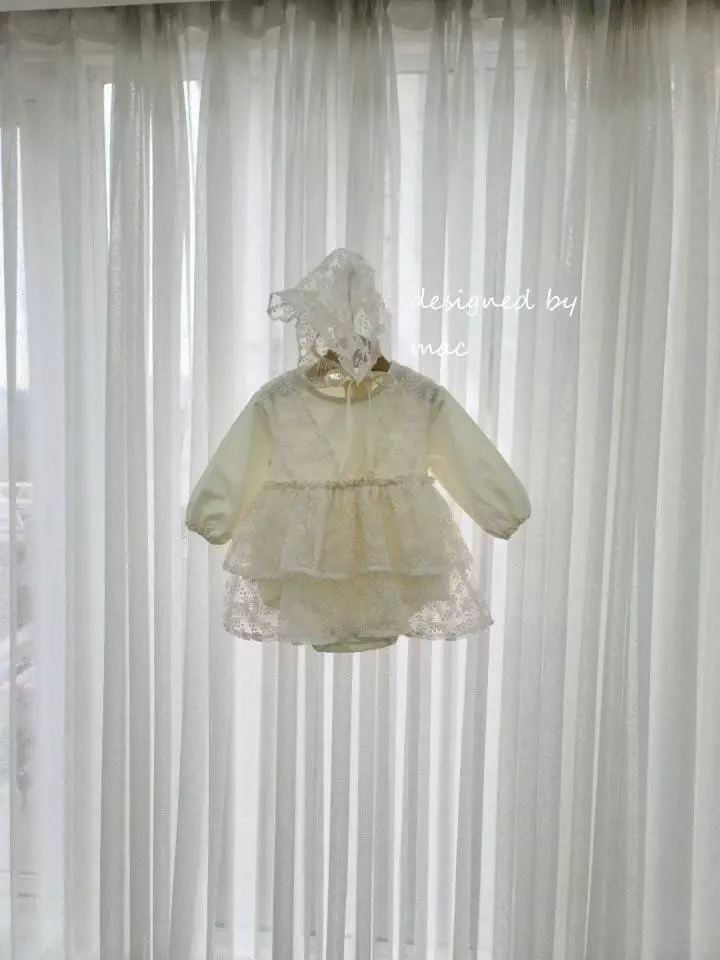 Mac - Korean Baby Fashion - #babyfever - Lace One-piece Bodysuit - 3