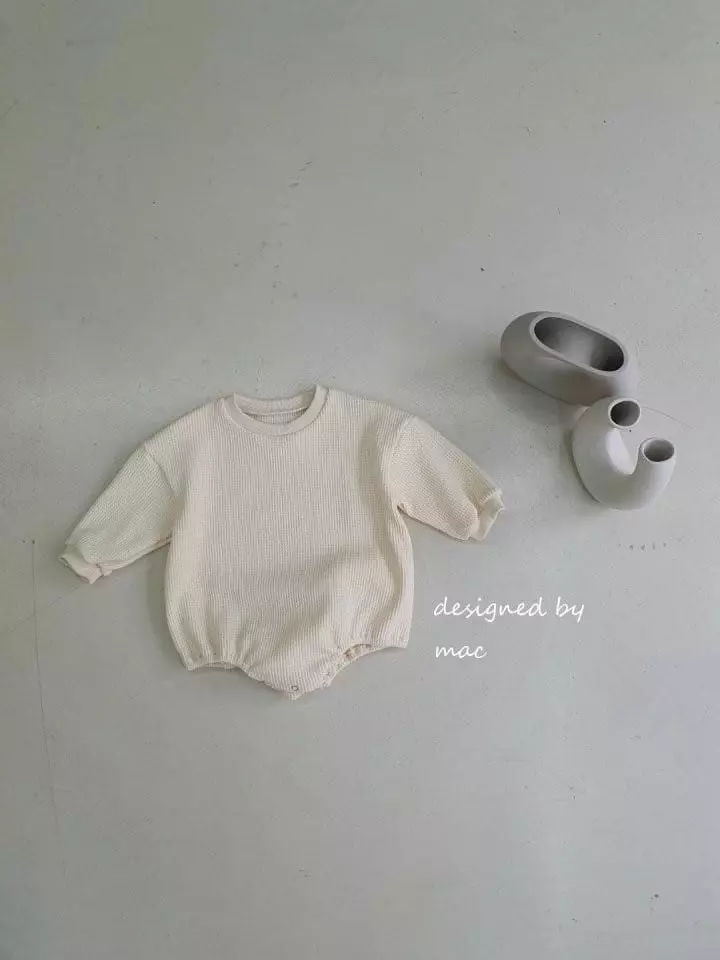 Mac - Korean Baby Fashion - #babygirlfashion - Waffle Bodysuit - 2