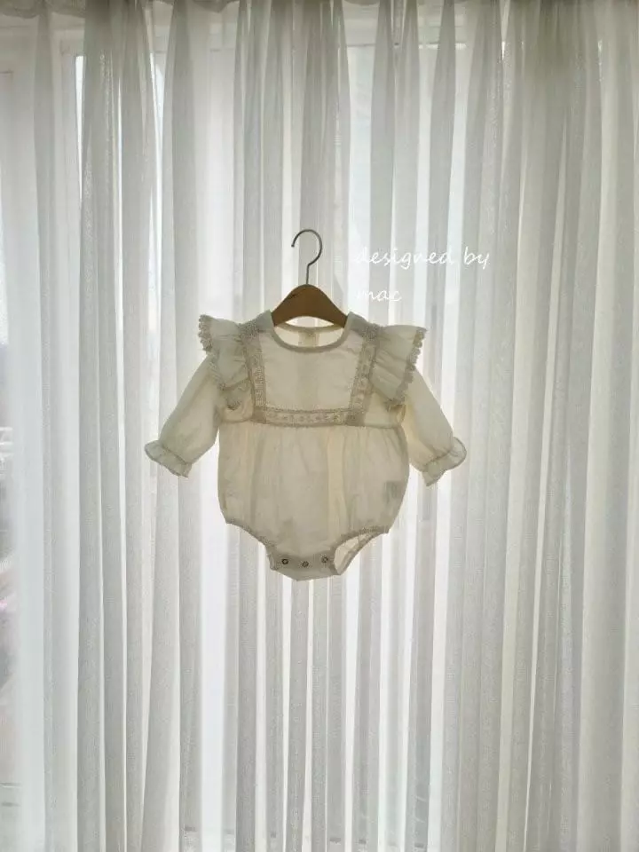 Mac - Korean Baby Fashion - #babylifestyle - Lace Wing Bodysuit with Bonnet - 6