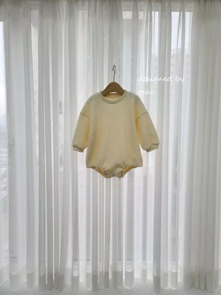 Mac - Korean Baby Fashion - #babylifestyle - Waffle Bodysuit - 3