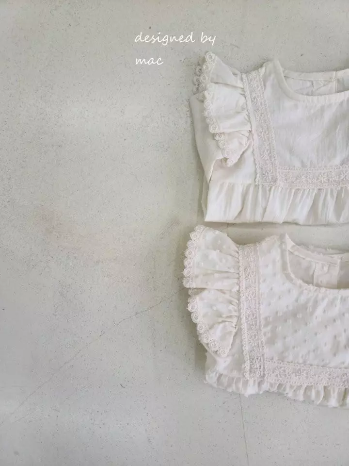 Mac - Korean Baby Fashion - #babyootd - Lace Wing Bodysuit with Bonnet - 8