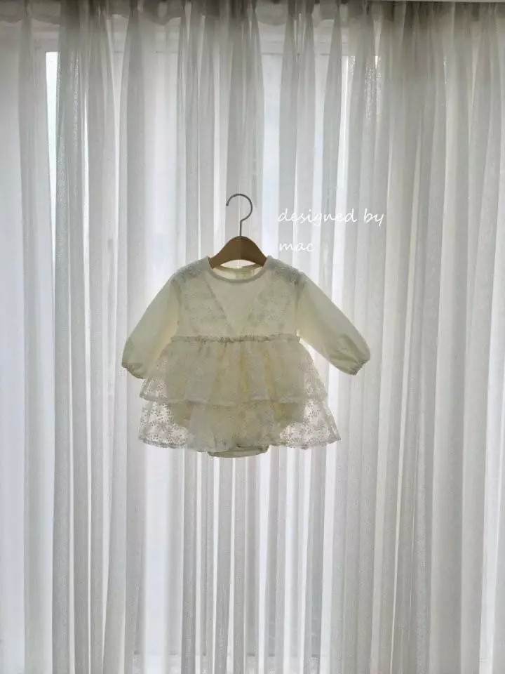 Mac - Korean Baby Fashion - #babyootd - Lace One-piece Bodysuit - 7