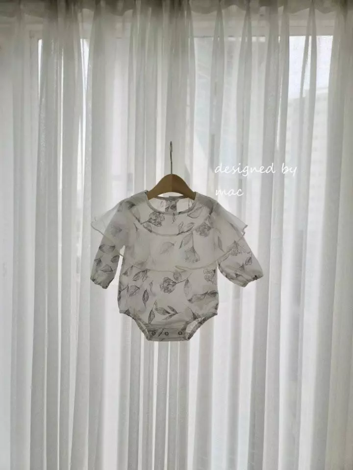 Mac - Korean Baby Fashion - #babyoutfit - Ruffle One-piece Bodysuit with Bonnet - 11