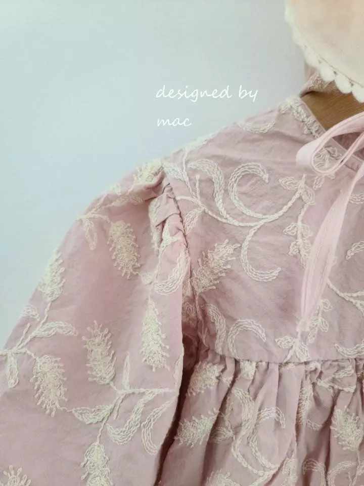 Mac - Korean Baby Fashion - #babyoutfit - Bori Flower Embroidery Bodysuit with Bonnet - 7