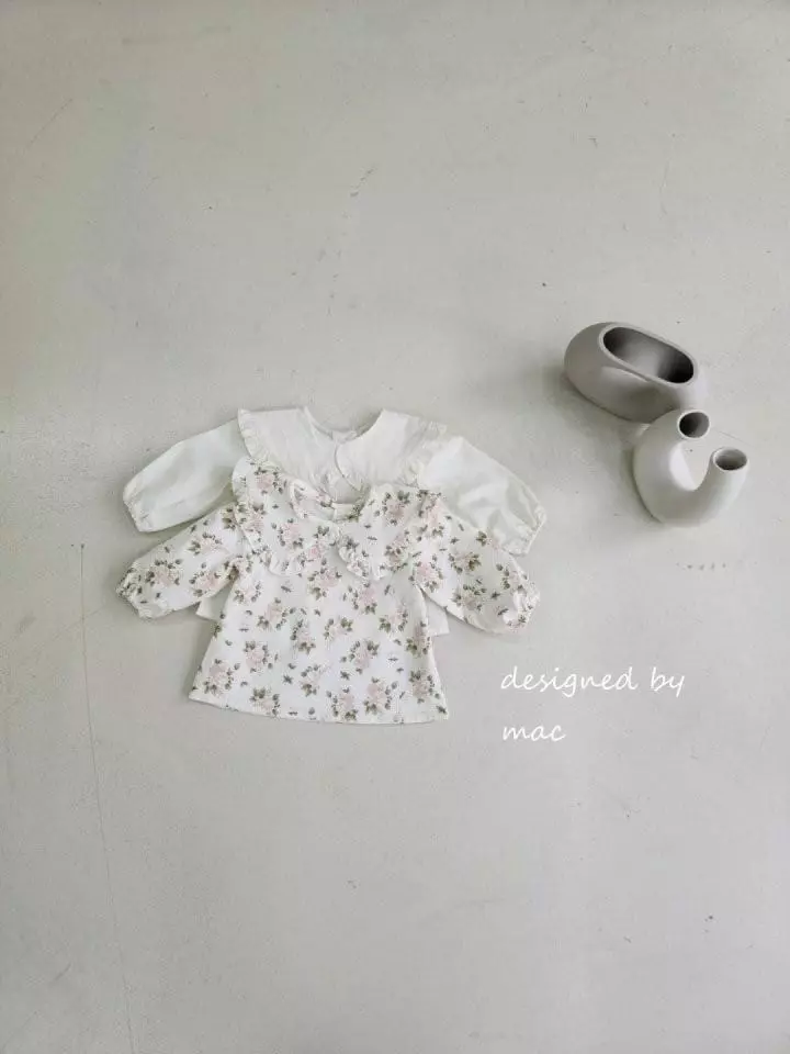 Mac - Korean Baby Fashion - #babyoutfit - Big Collar Blouse - 4