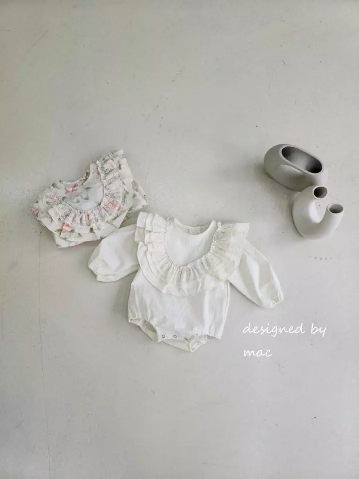 Mac - Korean Baby Fashion - #onlinebabyboutique - Frill Bodysuit - 5