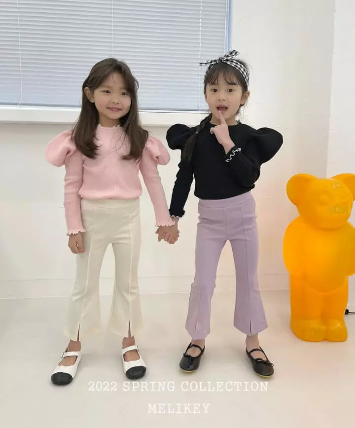 Melikey - Korean Children Fashion - #childofig - Nal Color Puff Tee - 8