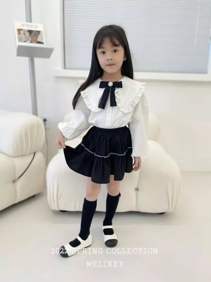 Melikey - Korean Children Fashion - #childrensboutique - Basic Frill Blouse - 6